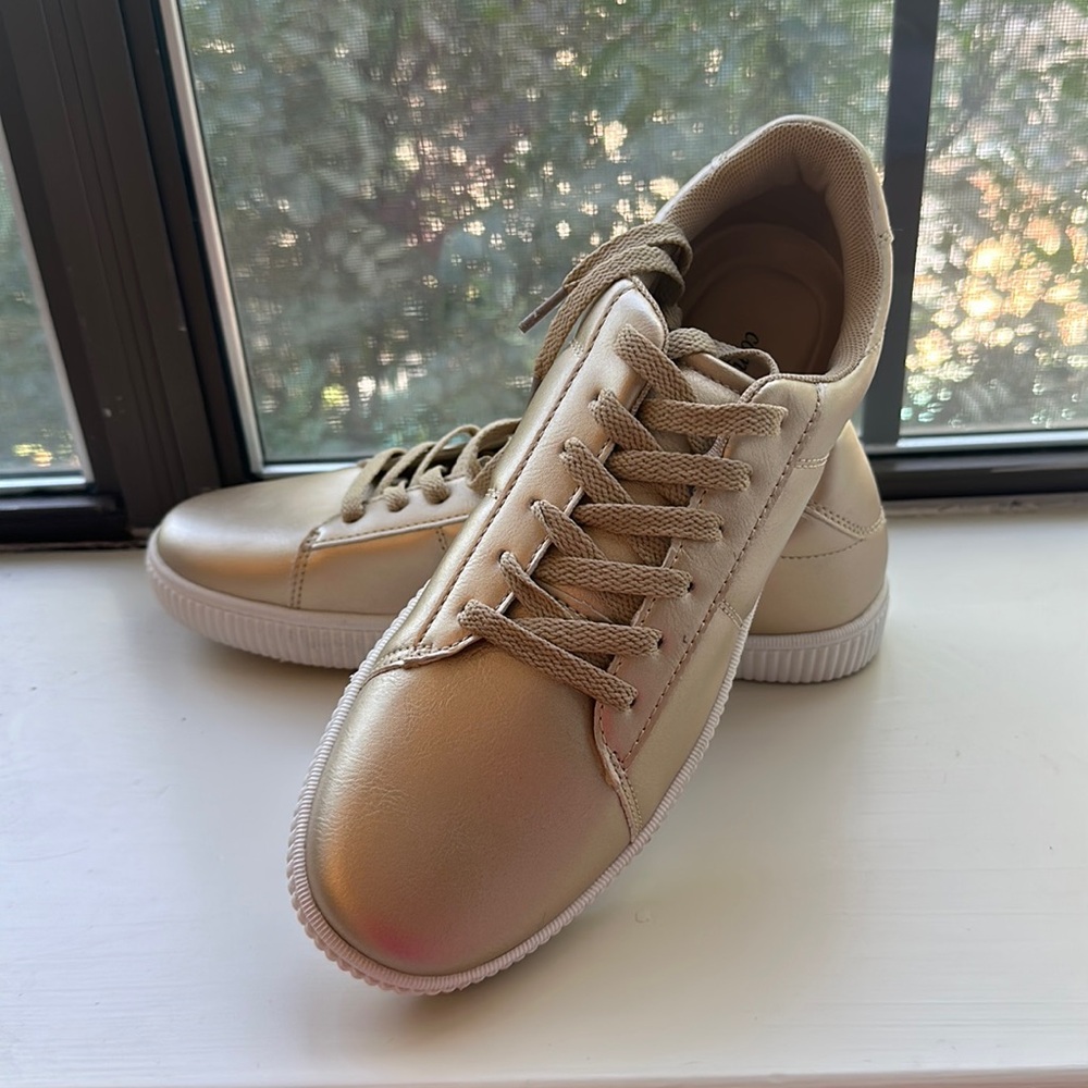 Brand New Gold Sneakers
